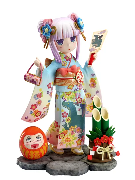 Furyu Miss Kobayashi's Dragon Maid: Kanna (Finest Kimono Version) 1:7 Scale PVC Figure, Multicolor - 