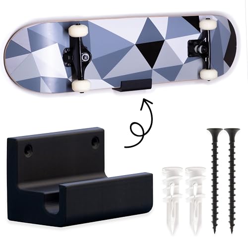 Skateboard Rack - Horizontal Wall Mounted Storage | Fits Virtually All Skateboard Styles (Hardware Included) | Made in USA