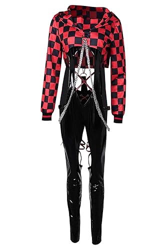 Vasojot Women Eve Cosplay Costume Adult Eve Racer‘s High Costume Halloween Carnival Cosplay Stellar Outfit Suit - Large - Red