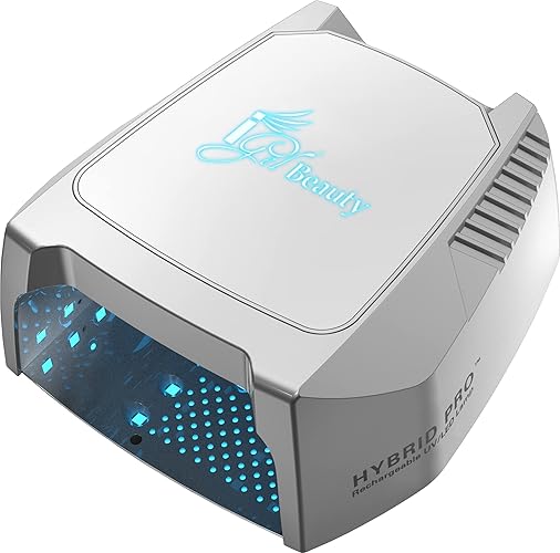 iGel - Hybrid Pro - Rechargeable Professional UV/LED Nail Lamp,acrylic plastic stainless steel, (Silver)