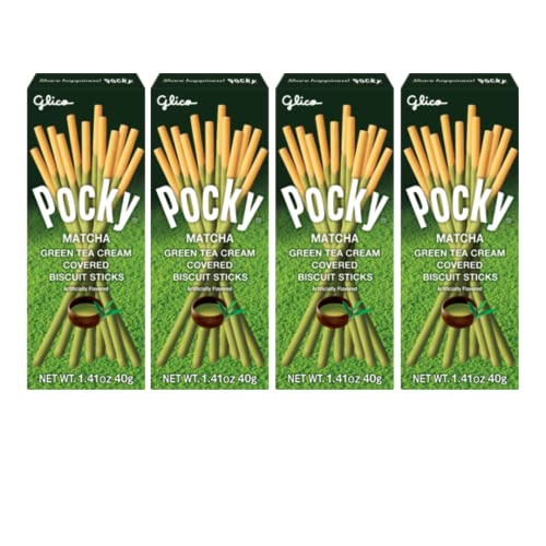 Pocky Biscuit Stick 1.41oz (Pack of 4) Matcha