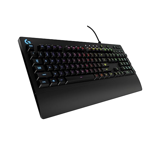 Logitech G213 Prodigy Gaming Keyboard, LIGHTSYNC RGB Backlit Keys, Spill-Resistant, Customizable Keys, Dedicated Multi-Media Keys – Black - Keyboard