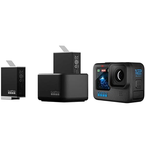 GoPro Dual Battery Charger + 2 Enduro Batteries (HERO12 Black/HERO11 Black/HERO10 Black/HERO9 Black) - Official GoPro Accessory - Batteries
