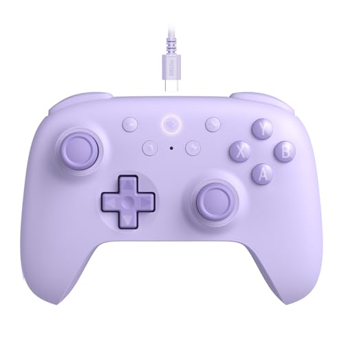 8Bitdo Ultimate 2C Wired Controller for Windows PC and Android, with 1000Hz Polling Rate, Hall Effect Joysticks and Hall Triggers, and Remappable L4/R4 Bumpers (Purple) - Ultimate 2C - Purple
