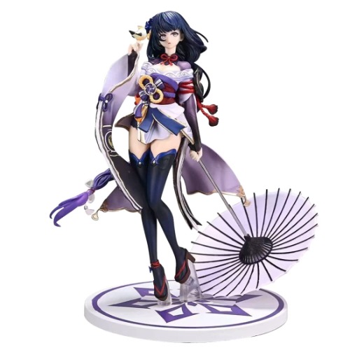 LAKIN Genshin Impact Figur, Raiden Shogun Generation 2 Figuren Model, Anime Figur, PVC Action Statue Modell Spielzeug Cartoon Puppen Desktop Ornamente Dekorationen