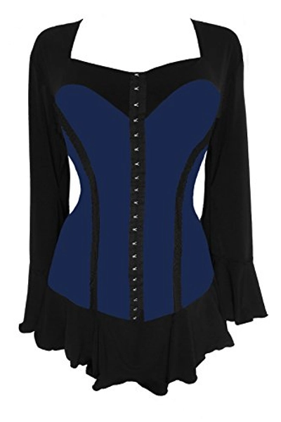 Dare to Wear Corsetta Corset Top: Victorian Gothic Steampunk Women's Burlesque Blouse for Everyday Halloween Cosplay