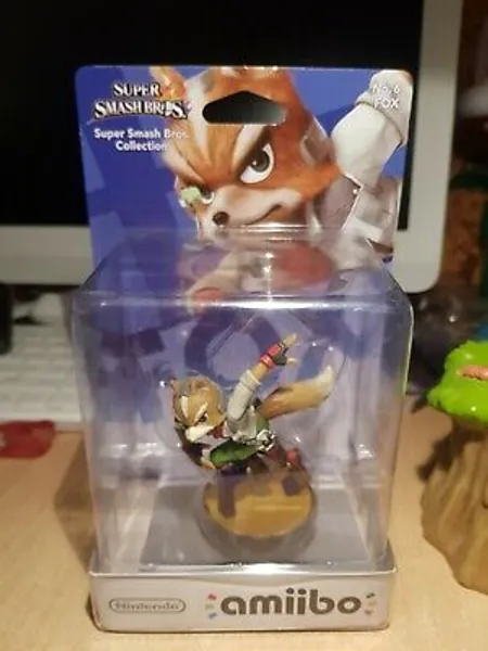 Nintendo Super Smash Bros. Amiibo Fox McCloud No. 6 Figure in box  | eBay