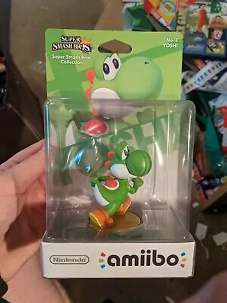 Amiibo Yoshi Super Smash Bros Nintendo figure boxed  45496352790 | eBay