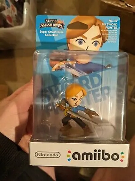 Mii Sword Fighter No. 49 - Super Smash Bros - Nintendo Amiibo in box  | eBay