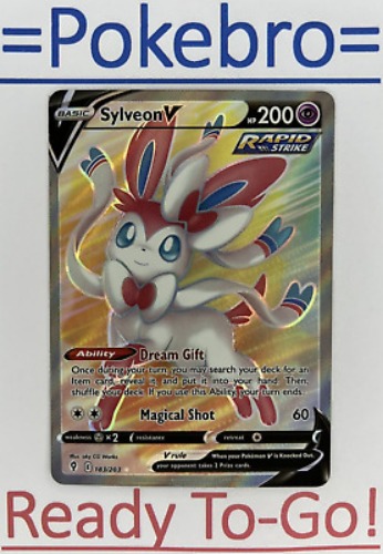 Sylveon V Full Art Holo Rare V 183/203 Evolving Skies SWSH07 Pokebro FF  | eBay