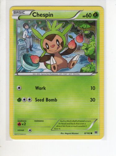CHESPIN XY BREAKTHROUGH SET POKEMON CARD 8/162 MP  | eBay