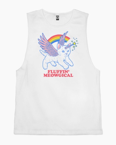 Fluffin Meowgical Tank | Men's / White / XL