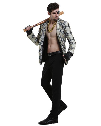 miccostumes Men's Dragon Cosplay Costume Snakeskin Jacket - X-Large