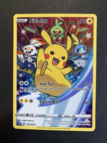 Pikachu SWSH020 Sword Shield Promo Figure Collection Full Art Pokemon Card NM  | eBay