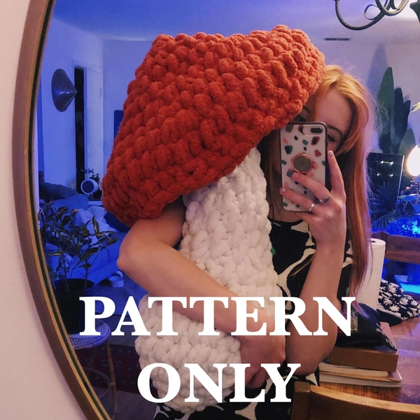 The Original Giant Crochet Mushroom Pillow DIGITAL PATTERN PDF