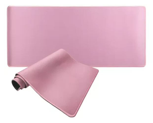Mouse Pad Gamer 70x30 Antideslizante Bordes Cosidos Lavable Color Rosa