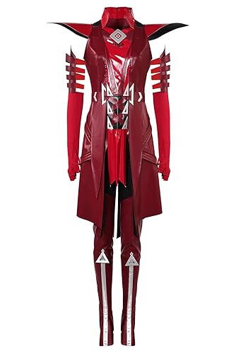 Scarlet Witch Wanda Maximoff Cosplay Costume Dress Suit - Red