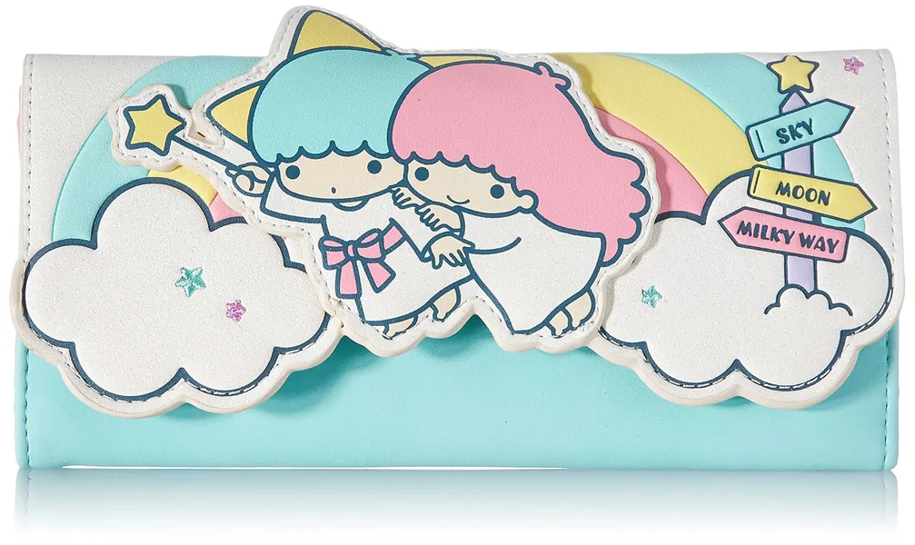 Loungefly Sanrio Hello Kitty Little Twin Stars Rainbow Cloud Tri-Fold Wallet - 