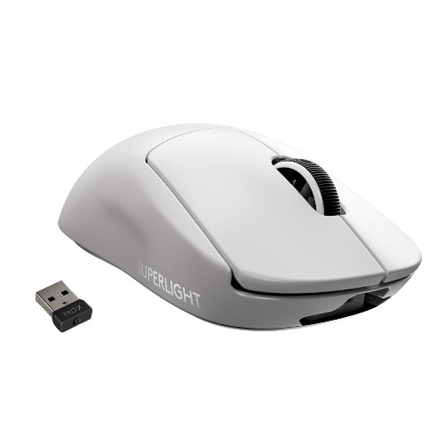 Logitech G PRO X SUPERLIGHT Trådlös spelmus, uppladdningsbar, PC/Mac, (tyska förpackningar) - vit - Vit