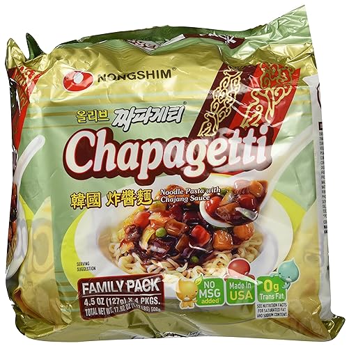 Nongshim Chapagetti Chajang Noodle, 4.5 Ounce (Pack of 4) - 4.48 Ounce (Pack of 4)