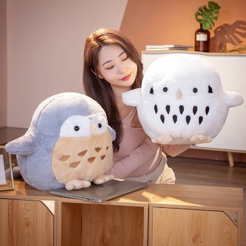 Everly - 38cm Owl Plush - White / 38cm