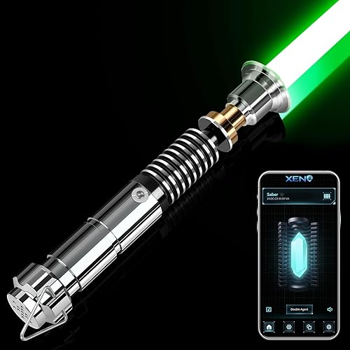 Smooth Swing Luke V3.0 Lightsaber, APP Control Infinite 16 Colors Dueling Light Sabers | Motion Control Premium Metal Hilt 16 Sound Fonts Light Saber for Adults & Teens Gift - Silver