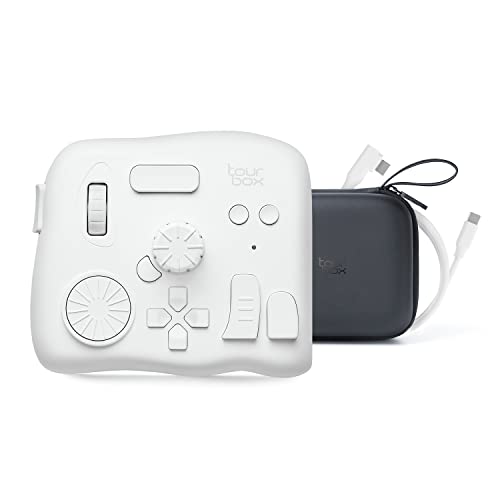 TourBox Elite, Upgraded Bluetooth Controller for Photo Video Editing, Color Grading, Ilustration, Adobe Photoshop Lightroom Premiere Illustrator Davinci Resolve After Effects Final Cut Pro Keyboard