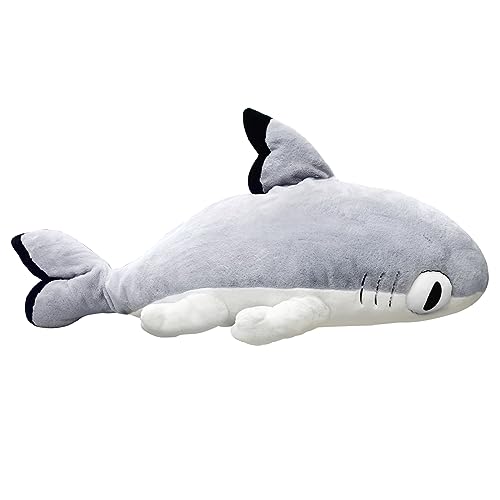 Sharkitty Stuffed Animal Toys,Shark & Cat Combine Plush Toys (Gray 59 Inches) - Gray 59 Inches