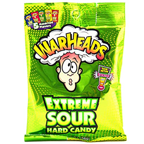 Warheads Extreme Sour Hard Candy Assorted Flavors 2oz. - 2 Ounce (Pack of 1)