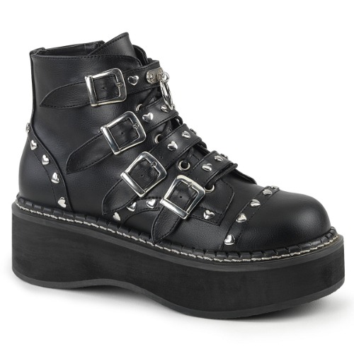 Emily-315 | Black Vegan Leather / 6