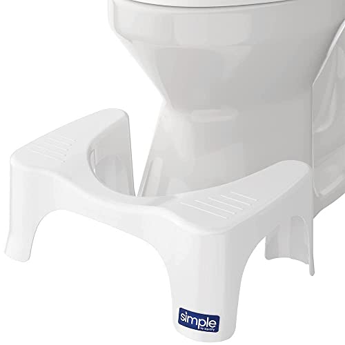 Squatty Potty Simple Bathroom Toilet Stool, White, 7" - 7" Inch (Pack of 1) - Stool
