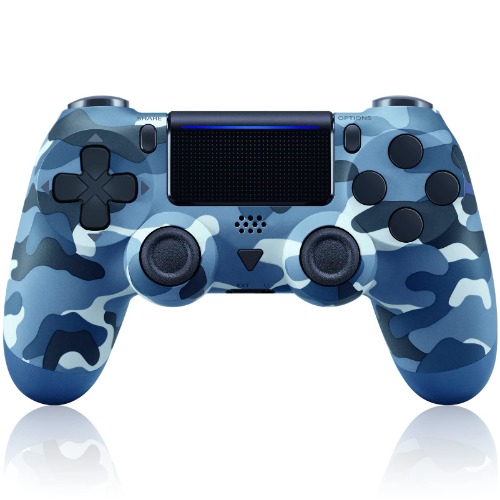 ADHLEK PS4 Wireless Controller for PS4/Slim/Pro,with Dual Vibration Game Joystick Remote Camo Blue - camo blue