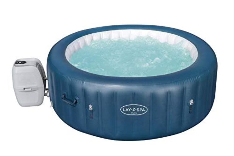 Lay-Z-Spa 60029 Milan Airjet Plus Inflatable Hot Tub, 6 Person - 2021 Version with Freeze Shield - Milan AirJet Plus - 6 Person