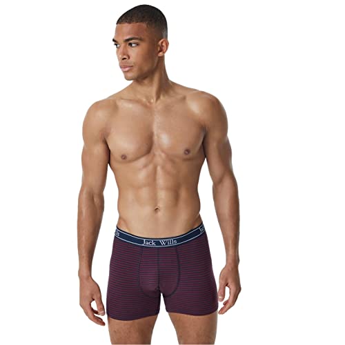 Jack Wills Mens Multipack Boxers 3 Pack - S - Damson Stripe