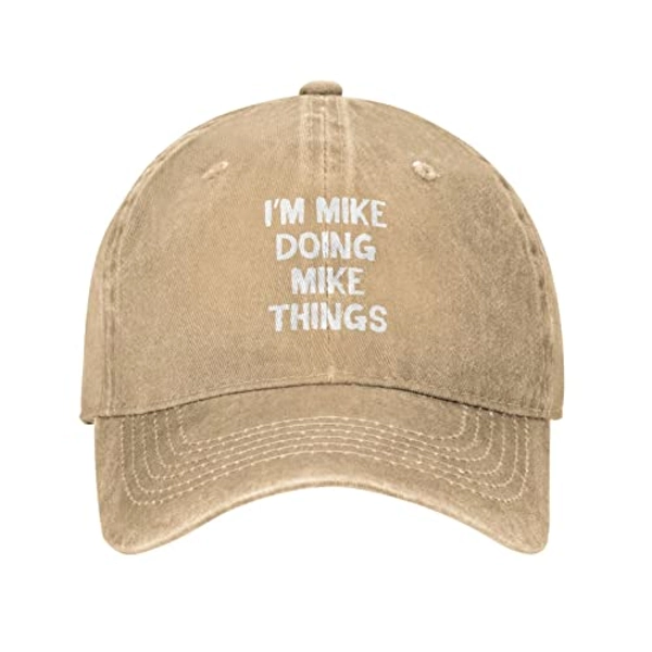 Philysonic Funny Hat Im Mike Doing Mike Things Hat Men Dad Hat Fashionable Cap - One Size - Natural