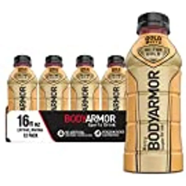 BODYARMOR Sports Drink Sports Beverage, Gold Berry, Natural Flavors With Vitamins, Potassium-Packed Electrolytes, Perfect For Athletes, 16 Fl Oz (Pack of 12)