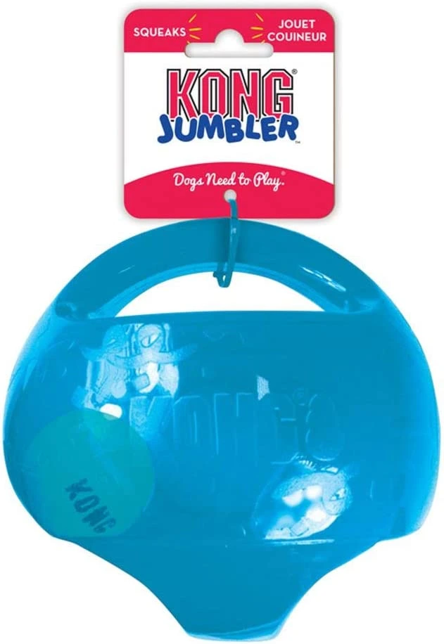 Pet Supplies : KONG Jumbler Ball - Interactive Fetch Dog Toy w/ Tennis Ball (Assorted Colors) - for Medium/Large Dogs : Amazon.com