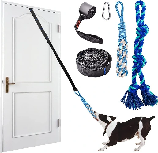 Pet Supplies : KATOLK Door Anchor Dog Hanging Bungee Tug Toy for Small Dog Pull Rope and Tug of War, Indoor Outdoor Pull Interactive Toy, Durable Retractable Tugger Dog Rope Toy with 2 Chew Toys for Dogs and Cats : Amazon.com