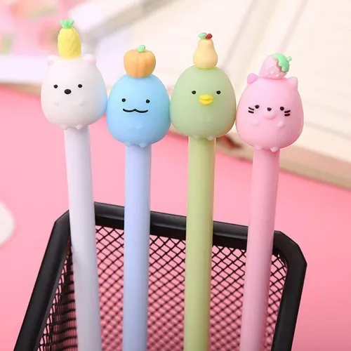 12 Pcs Fruit Cartoon Animal Pens