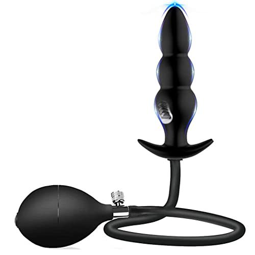 Silicone Inflatable Butt Plug, Lenahu Anal Sex Toys (Steel Ball Included), Anal Plug Medical Grade for Male, Female and Beginners, Adult Sex Toys & Games