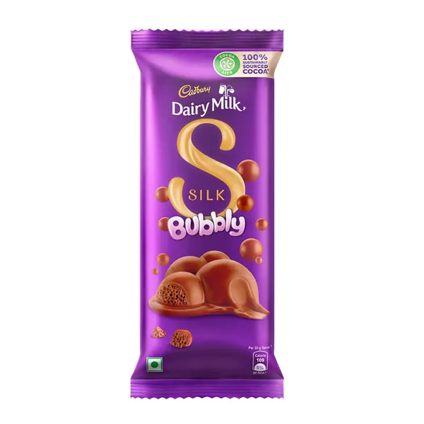 Cadbury Dairy Milk Silk Bubbly Chocolate Bar, 50 g