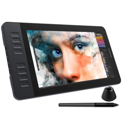 GAOMON PD1161 11,6 Zoll Stift-Display mit 8192 Druckstufen Batterie Stift AP50 und 8 Tasten - 11,6 Zoll Black