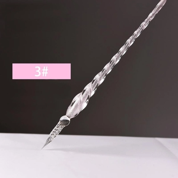 Glass Dip Pen Glass Pen Hand Lettering Calligraphy Pen - Pink