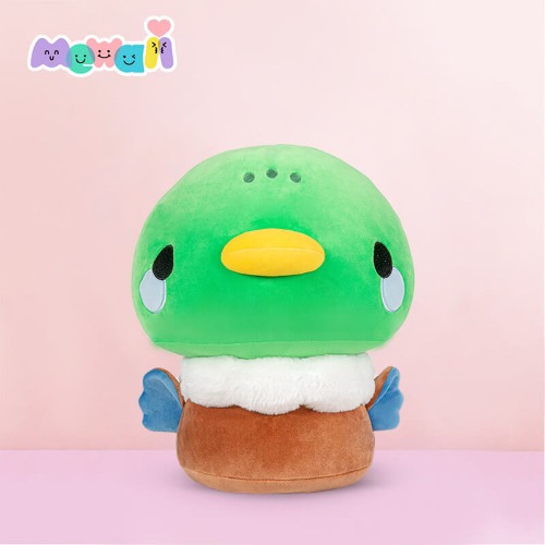 Mewaii® Mushroom Family Stuffed Animal Kawaii Plush Pillow Squish Toy | [New]★Duck Green / 8inch
