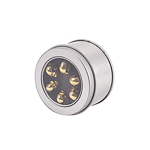 Vaguelly 6pcs Black Guitar Guitar Eleguitar Guitar Bass Bridge Pin Skull Head Shaped Guitar Pegs Golden Bridge Pegs Accessories for Guitar Zinc Alloy Skull Bridge Instrument - medium - Golden