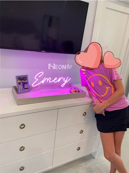 Custom free standing neon sign,name table neon sign with holder, business table sign,logo table sign,wedding table neon sign