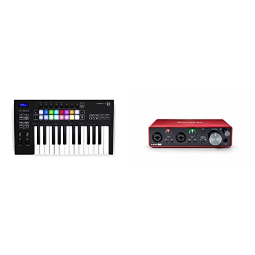 Novation Launchkey 25 [MK3] MIDI Keyboard Controller + Focusrite Scarlett 2i2 3rd Gen USB Audio Interface