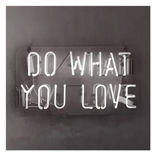 
                            Neon Sign Do What You Love, Neon Light Sign with Real Neon Glass, Cool Wall Hanging Light for Bedroom, Neon Light Sign with Inspiring Words, Decorative Light for Room Decor, Holidays, Or Events
                        