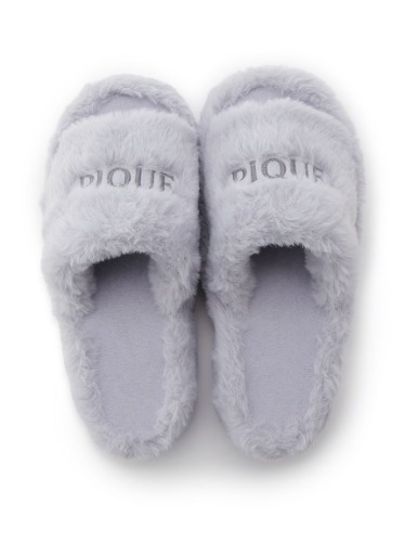 Eco Fur Fuzzy Slippers | ONE SIZE / BLUE