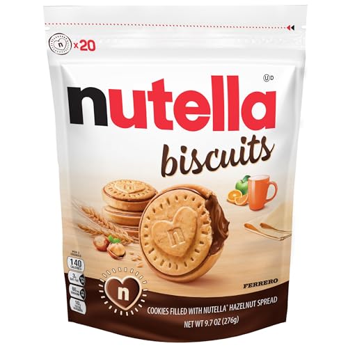 Nutella Biscuits, 20 Count Cookies, Hazelnut Spread with Cocoa, Kids Snacks, 9.7 oz​